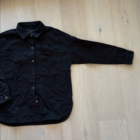 HUDSON Los Angeles Black Denim Canvas Shacket - Picture 2 of 8